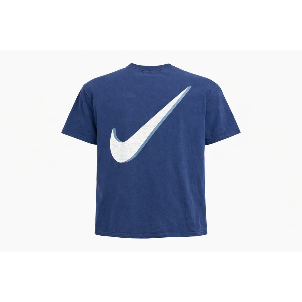 Vintage 95' Nike Swoosh By Nike T Shirt XL Made in the USA Blue Single Stitch - Picture 2 of 10